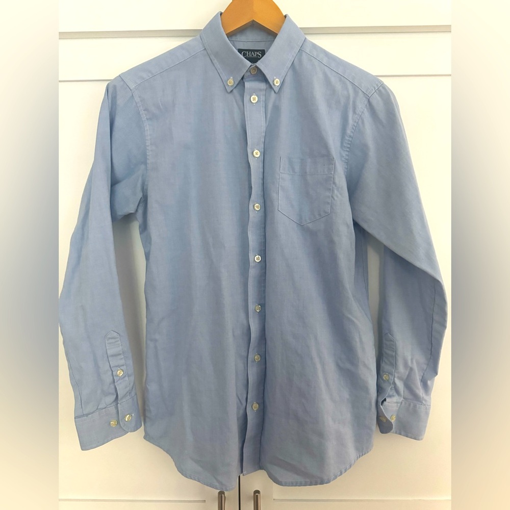 Chaps Blue Button-Down Shirt Boys Size 16